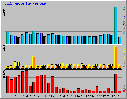 Daily usage for May 2024