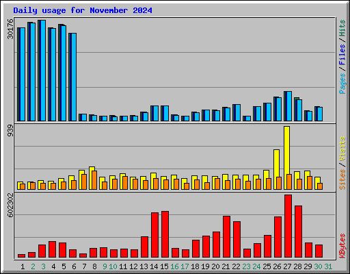 Daily usage for November 2024