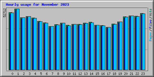 Hourly usage for November 2023