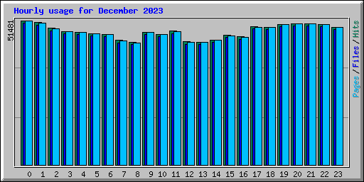 Hourly usage for December 2023