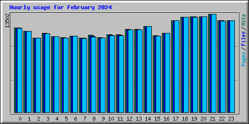 Hourly usage for February 2024