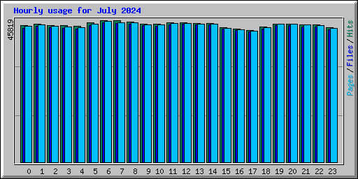 Hourly usage for July 2024