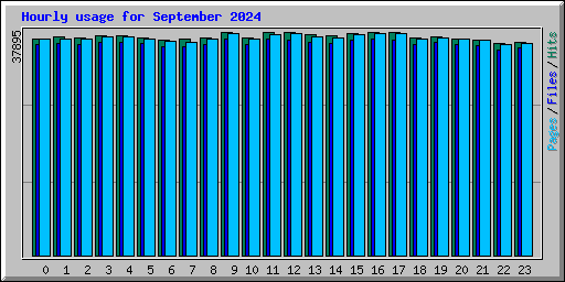 Hourly usage for September 2024