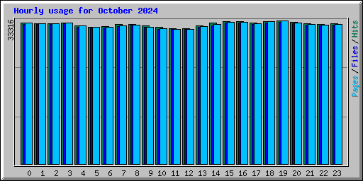 Hourly usage for October 2024